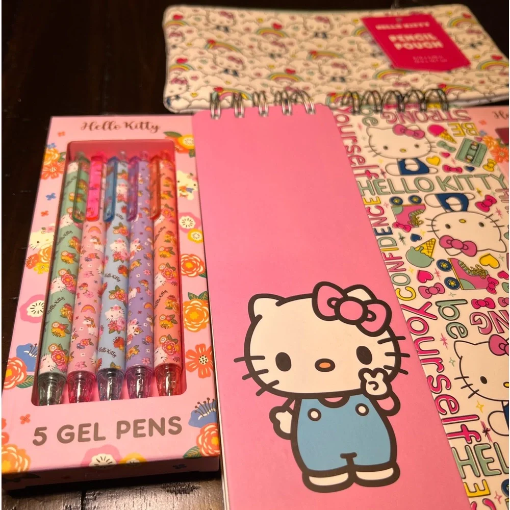 Hello Kitty Stationery Paper Pencils 5 Piece Bundle